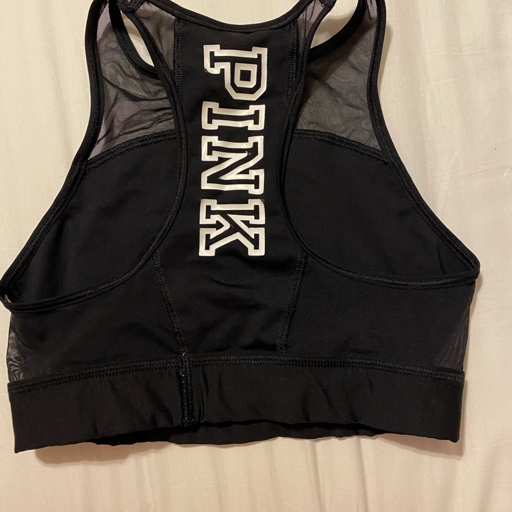 Pink sports bra